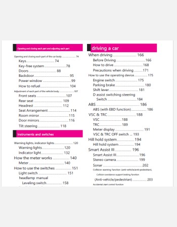 toyota pixis joy 2020-2021 owners manual in english